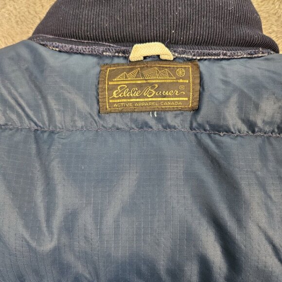 Vintage Eddie Bauer Down Vest Puffer Snap Button Men's (Measurement Photos) - Picture 9 of 10